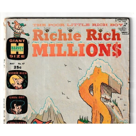 Richie Rich Millions Giant Size Vintage Harvey Comics Collectible Comic Book - Picture 4 of 10